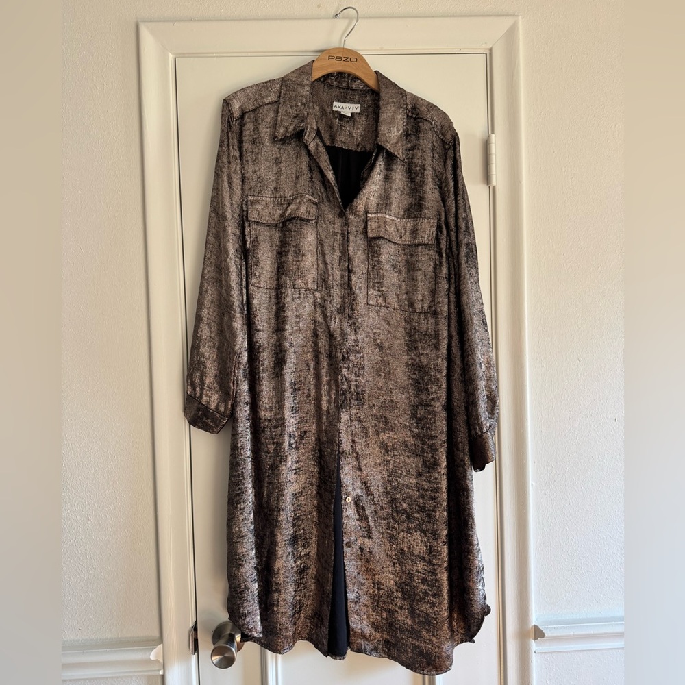 Ava & Viv Gold Shirt Dress